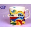 technicolor bone china coffee mug