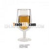 2013 double wall goblet glass cups for drink