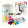 Blank Paintable Ceramic Mug Customizable with Markers