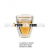 handmade mouth-blown double wall clear glass cups