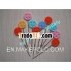 decorative 56mm assorted color flat button sewing pin