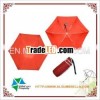 19" manual open slim 3 foldable cheap umbrella with pounch for gift