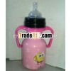 Sippy baby bottle with logo printing