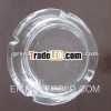 clear round glass ashtray