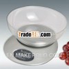 Portion Pro Durable Digital Kitchen Scale w/Acrylic Bowl - Silver