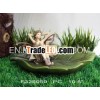Resin garden fairy leaf-shaped bird feeder
