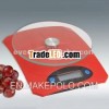 Portion Pro Durable Digital Kitchen Scale w/Tempered Glass Top - Red
