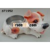 Lovely Doggy Statue Resin Dog Feeder