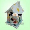 Delicate painted wooden bird's nest