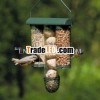 Triple metal roof PC tube seed, peanut, fat ball bird feeder
