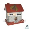 Wood Fishing Cabin Birdhouse