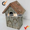 Very cute antique finish shabby chic small wooden hanging birdhouse with low price