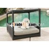 2013 New arrival of wicker dog house/rattan pet cages/rattan pet house for dogs with aluminum frame