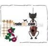 cute cat shape Metal Bird House