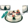 Anti skid wall design belly shape dog bowl