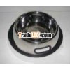 Dog bowl with single handle grip