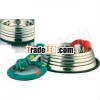Dog bowl- stainless steel bowl for pets-antiskid dog bowl-ribbed dog bowl