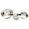 Stainless steel Pet bowl embossed with top wide rim