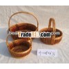 round gold color willow basket