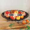 metal with rattan fruit holder with stand