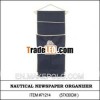 nautical hanging canvas newspaper organizer