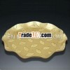 arcylic golden leaf fruit tray or plastic fruit plate 001