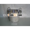 Chinese willow round storage basket