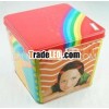Square food tin box