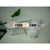 round ceramic sugar jars with lid and spoon