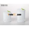 super white porcelain storage jar or sugar pot with silicone button