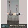 Rusty decoratived metal trellis for garden decoration