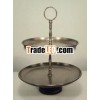 Antique 3 Tiered Metal Stand,  Brass Fruit Stand,  Hammered Fruit Stand