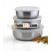 STAINLESS STEEL ROUND LID BOX