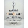 Polished Aluminium 2 Tiered Metal Stand,  Aluminium Fruit Stand