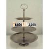 Antique 3 Tiered Metal Stand,  Brass Fruit Stand