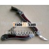 Red wine accessories set made of stainless steel with wood handle