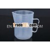 1000ml transparent plastic round measuring cup with handle mj030