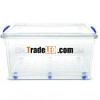Deep Clear Box with Wheels