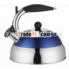 stainless steel whistling teapot with blue color WK-029B