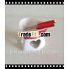 Hot sale heart shape ceramic chocolate fondue set