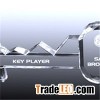 Latest Custom Design Crystal Key Award With Engraved Logo