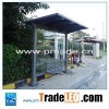 Prefabricated stainless steel bus shelter design