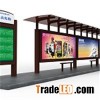 bus stop shelter with advertising lightbox LED