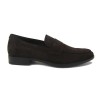 Mocassin man made suede ebony