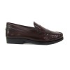 Mocassin man soft brushed leather burgundy