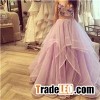 Beautiful Flowers Sweetheart Tulle Prom Dress Two Pieces