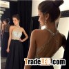 Chic Crystals Beadings Chiffon Prom Dress 2017