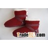 Ms red warm indoor short boots