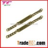 high end custom metal label with metal chain for garment
