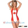 Wholesale Red&White One Piece Canada Flags Swimsuit OPM525 I